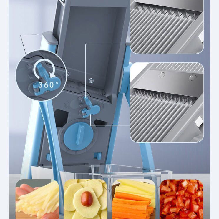 Multifunctional Vegetable Chopper and Fruit Slicer Set - Manual Food Grater and Cutter for Potatoes