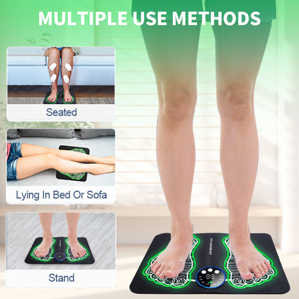 Ems Foot Stimulator Muscle Blood Circulation Feet Leg Relax Pain Relief Usb Foot Massager Mat